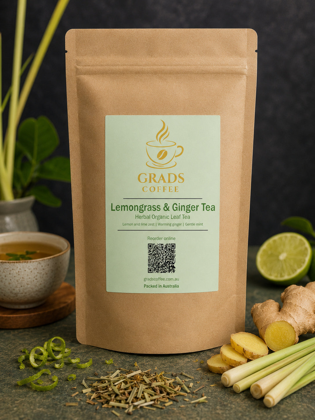 Organic Lemongrass & Ginger Herbal Tea
